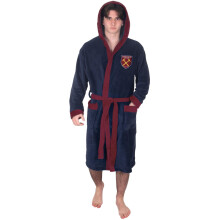 West Ham United FC Official Gift Mens Fleece Dressing Gown Robe Navy XXL