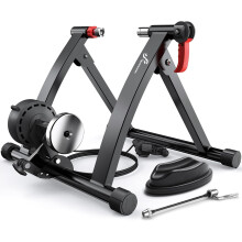 Sportneer Turbo Trainer, Bike Trainer Stand Steel Bicycle Exercise Magnetic Stand with Noise Reduction Wheel for Indoor Trainer