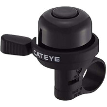 CatEye Wind Bike Bell - Lightweight Aluminium Bicycle Bell with Clear, Resonant Sound | Essential Cycle Ringer for Adult Road Bikes & Commuters | Fit