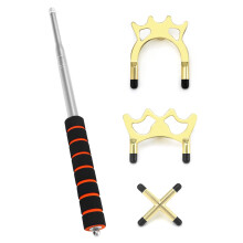 QWOKR Telescopic Snooker Cue Stick Bridge with 3 Brass Bridge Heads, 13.5~59 Inches, Pool Table Accessories