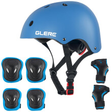 Glerc Kids Helmet Protective Gear Set, Knee Elbow Wrist Pads for Age 3-8 Years Boys Girls, Adjustable Skateboard Helmet Multi-Sportsfor Skateboard Ro