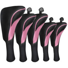 FINGER TEN Golf Club Head Covers for Woods Long Cover Driver Hybrid Fairway, Headcovers with Interchangeable No. Tag Novelty Durable Fit Woods Clubs