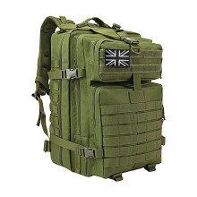 WOLT | Tactical Backpack for Men 45L Military Backpack Large 3 Day Molle Assault Pack Rucking Backpack for Survival Hiking, Green