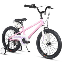 Glerc Fantacy Kids Bike 18 Inch Boys Girls Bicycle for Age 7 8 9 10 Year Old with Stabilisers & Bottle Cage for Birthday Gift, Pink