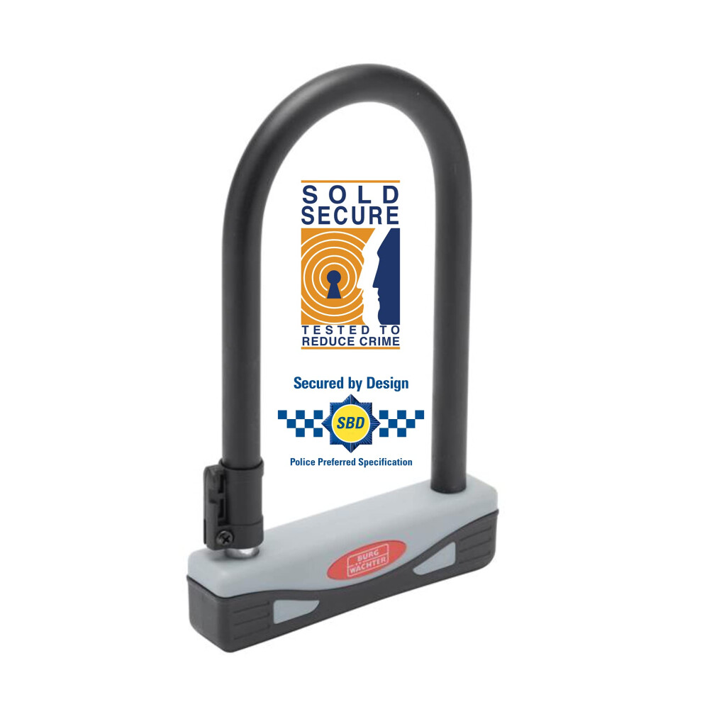 Burg-Wächter Burg Wachter 1600Hb Sold Secure Approved D Lock Bike Lock Greyblack Sm Gold