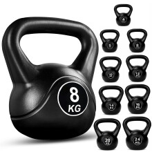 FK Sports Kettlebells | Heavy Weight Vinyl Kettle bells for Exercise Home Gym Workout | 4kg, 6kg, 8kg, 10kg, 12kg, 14kg, 16kg, 20kg, 24kg Kettlebell