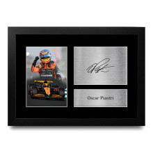 HWC Trading FR A4 Oscar Piastri McLaren Gifts Printed Signed Autograph Picture for F1 Formula 1 Racing Fans - A4 Framed