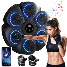 Haokelai Music Boxing Machine, 2025 New Indoor Boxing Machine, Smart Music Boxing Machine with Boxing Gloves, 9 Speed Modes and Counting Mode, Musica