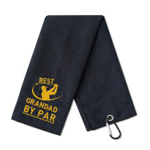 CybGene Grandad Gifts Golf Towel, Golf Gifts for Grandad on Father‘s Day, 40 x 60cm Microfiber Golf Towel for Golf Bags - Best Grandad by Par