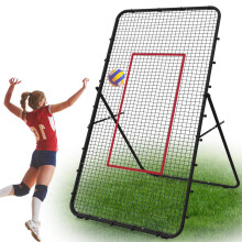 Volleyball Rebounder Net, Adjustable & Portable Football Rebounder Net 7x4 FT, Football Training Equipment, Soccer Goal Kickback Target for Kids & Ad