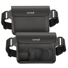 Lamicall IPX8 Waterproof Pouch Bag - [2 Pack] Waterproof Waist Dry Bag with Adjustable Strap, [Quick Opening] for Beach, Swimming, Boating, Fishing,
