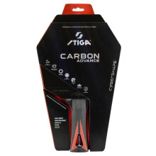 STIGA Carbon Advance Cybershape Table Tennis Bat – 5+2 Ply Blade with 5 Wooden and 2 Carbon Fibre Layers, Large, Optimised Sweet Spot & STAR Advance