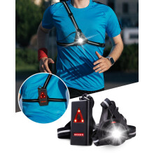 Lorrtta Running Lights for Runners LED Lamp, Running Torch 90 Adjustable Angle Running Chest Light USB Rechargeable Waterproof Running Lights for Ru