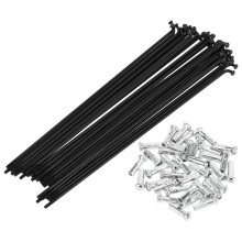 Motoforti Universal Bicycle Spokes Bike Wheel Spokes 14G 149mm Length Carbon Steel Black 1 Set