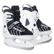 Nattork Adjustable Kids Ice Skate for Boys Girls Adult, Soft Padding and Reinforced Ankle Support Ice Hockey Skates(White, S)