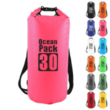 MOMAHUA 30L Dry Bag,Rose Red Waterproof Bag with Adjustable Shoulder Strap,Large Capacity Swimming Bags 2L/5L/10L/15L/20L/25L/30L Dry Sack for Paddle