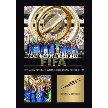 Signed Chelsea Club World Cup Winners A4 Poster Chelsea Gifts For Boys Iconic Football Wall Art for Blues Fans & Collectors Chelsea FC Gifts