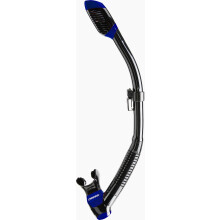 CRESSI Dry Snorkel - Unisex Premium Dry Snorkel for Diving/Apnea/Snorkeling, Black/Dark Blue, One Size