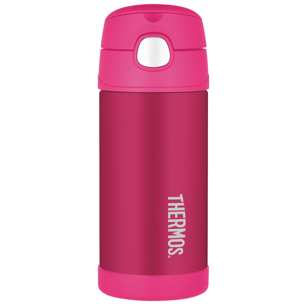 Thermos Water Bottle 355Ml Bpa Free Stainless Steel Spill Proof Popu Pink