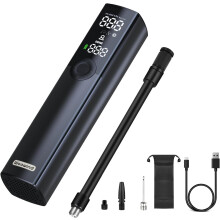 Tyre Inflator Electric Bike Pump, Woowind BP188 Portable Air Pump for Bikes, Auto Shut-Off with Presta,Schrader Valve and Dunlop Valve, 120PSI and Re