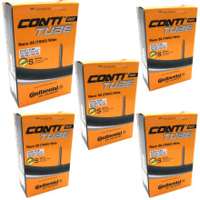 Continental Race 28 700 x 2532c Bike Inner Tubes with Presta 60mm Valve Set of 5Black