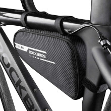 ROCKBROS Bike Triangle Bag Bicycle Frame Bag Reflective Bike Bicycle Under Top Tube Pouch Side Opening Corner Pouch Storage Pack for Cycling 1.2L
