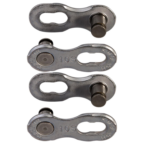 KMC Unisexs 10 Speed EPT MissingLink Joining Link Dark Silver 2 Pairs 2