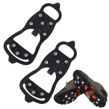 1 Pair of Crampons Universal Nonslip Crampons Snow Claw Shoe Covers with 8 Teeth Silicone Mountaineering Equipment Suitable for Snowy Days Ice Outdo