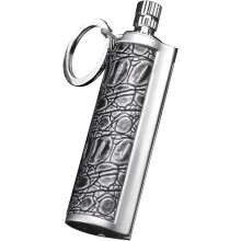Fire Starter Lighter Waterproof Flint Match Metal Matchstick Permanent Keychain Outdoor Camping Match Lighter(Sold without Fluid) (Grey)