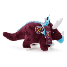 The Gift Scholars West Ham FC Triceratops 30 cm Dinosaur Officially Licensed Football Soft Toy Plush For Adults And Kids, Claret Or Blue
