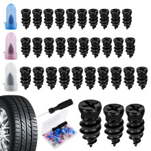 30 Tire Repair Rubber Screws, Vacuum Tyre Repair Nails Plugs Car Puncture Repair Kit Self-Service Rubber Nail Tire Repair Tool with Screwdriver for C
