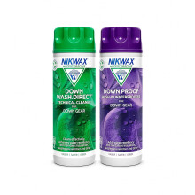 Nikwax Down Wash/Down Proof Twin Pack Clean/Proof Value Pack -300 grams (Pack of 2)