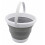 SAMMART Collapsible Bucket WhiteGrey 55L  Round 1