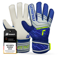 Reusch Attrakt Solid Junior Unisex Goalkeeper Gloves Vapour Grey/Deep Blue 5