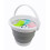 SAMMART Collapsible Bucket WhiteGrey 55L  Round 5