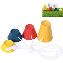 FINGER TEN Golf Tees Winter Rubber Plastic with Different Heights 4 Pcs or 8 Pcs, Multicolor Golf Rubber Tee Driving Range Ideal for Frosty Days Dura
