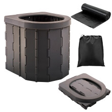 KINSPORY Portable Loo - Fishing, Campervan & Camping WC Collapsible Toilet Bucket