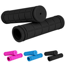 URAQT Bike Cycle Handlebar Grips, Solid Color Children's Bike Handlebars, Soft Non-Slip Bicycle Handle Grip, Rubber Handle Cover Universal Kids Bike