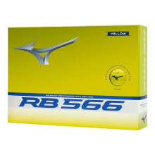 Mizuno RB 566 Golf Balls 12 Pack | Soft Distance Golf Balls for Men & Women | Long Flight, Low Spin, High Launch | Durable Cover with 566 Dimple Desi