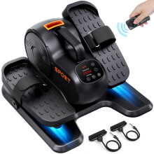 Dripex Under Desk Elliptical Machine, 3-IN-1 Mini Electric Cross Trainer, Ellipse Leg Exerciser for Seniors, Seated Pedal Exerciser w/10 Levels Adjus