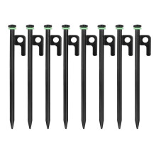 8 Pcs Heavy Duty Tent Pegs 40cm High Strength Steel Camping Tent Stakes wit