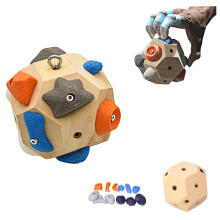 Handcrafted Boulder Block, Finger Training Tool for Climbers 3D Climbing Ball for Grip Strength Training Wooden Climbing Balls for Rock Climbers (A3)