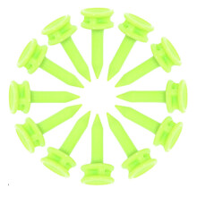 JFGDVW 100 Pcs Small Golf Tees Plastic, Small Green Golf Tees, Highly Visible Bright Colors,Reusable Castle Tees,For Golf Enthusiast Gift (Green)