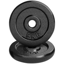 Amonax Cast Iron Weight Plates Set, 2.5kg, 5kg, 10kg Dumbbell Plates for 1" Weight Bars, Metal Barbell Plates for Weight Lifting Hip Thrust, Steel We