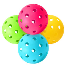 JULMELON Pickleball Balls 4 Packs Outdoor Pickleball Balls 40 Holes Pickleb