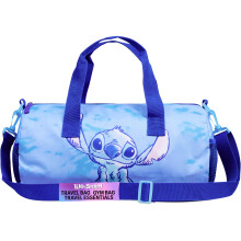 Disney Kids Sports Bag Holdall with 2 Pockets Adjustable Strap Blue Stitch