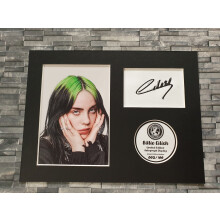Havoc - Billie Eilish Limited Edition Signed Autograph Display - 8x6 Inches - Mounted and Ready to be Framed Reproduction - Green V5