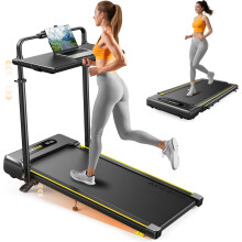 Foldable Walking Pad Treadmill with Handles and Adjustable Height, 10% Incline Walking Pad Treadmills for Home, 2.5HP Running Machines, 12KM/H Foldin