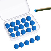 Udewo 20 Pieces Cue Tips 10mm Pool Tips Snooker Tips Blue Diamond Snooker Cue Tips Leather Pool Cue Tips Billiard Tips Snooker Cue Replacement Tips
