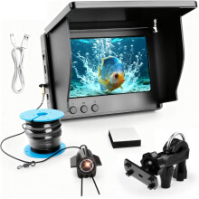 Underwater Fishing Camera, 4.3 Inch IPS Display and 30M Cable, Night vision infrared lamp, 220 Wide Angle, Waterproof Fish Finder Video Camera for I